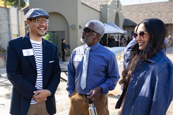 Administrators laughing at annual district event