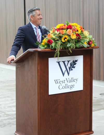 Brad speaking at West Valley podium Brad speaking at West Valley podium