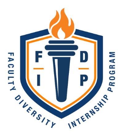 Faculty Diversity Internship Program logo around torch on shield