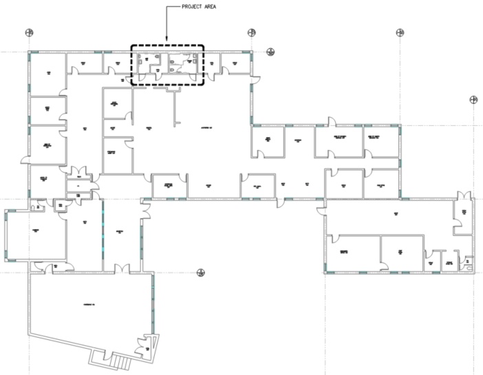 Administration Building Restroom Renovation rendering
