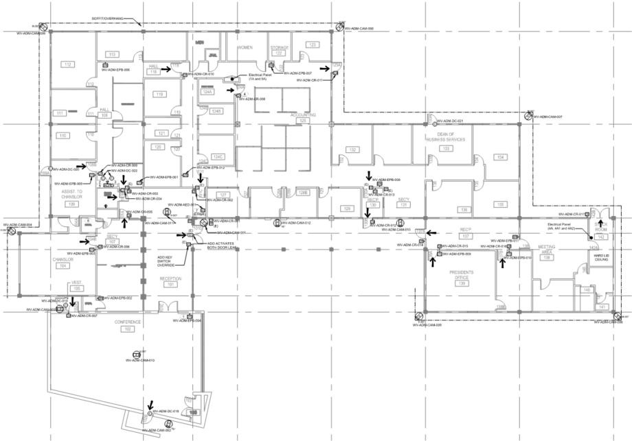 Administration Building Security floorplan