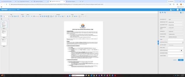 Backup document example