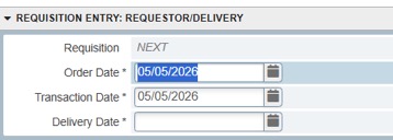 Select the delivery date
