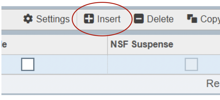 FOAP Insert button