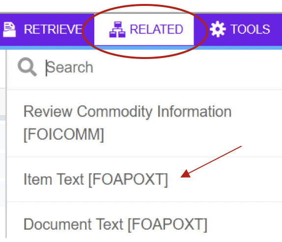Related tab