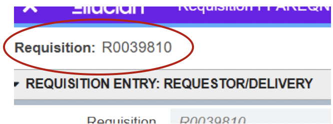Requisition Number