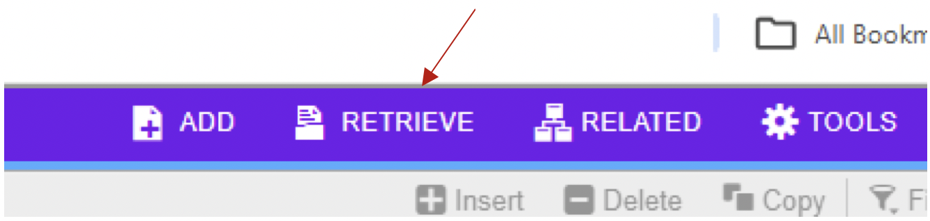 Retrieve button