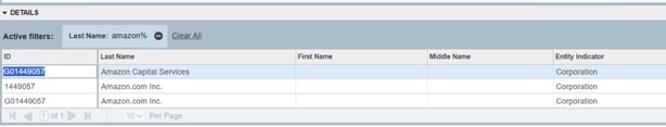 Vendor G0 number