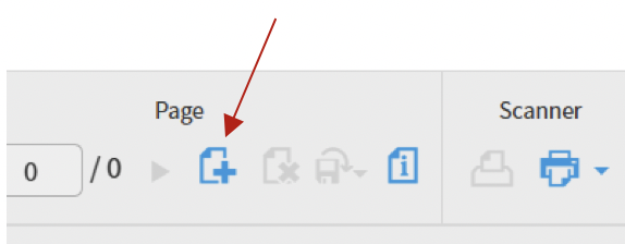 Add page button