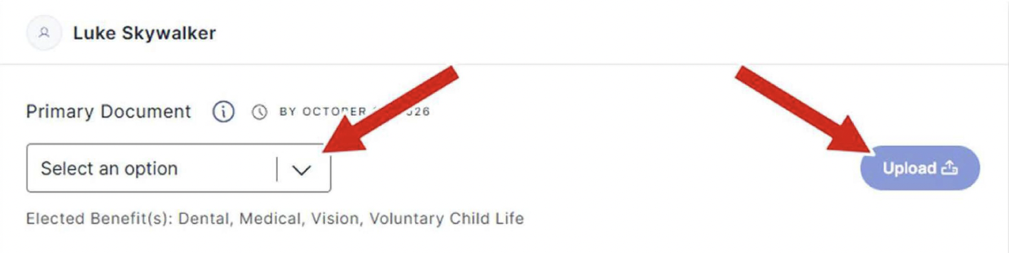 Upload verification for dependents
