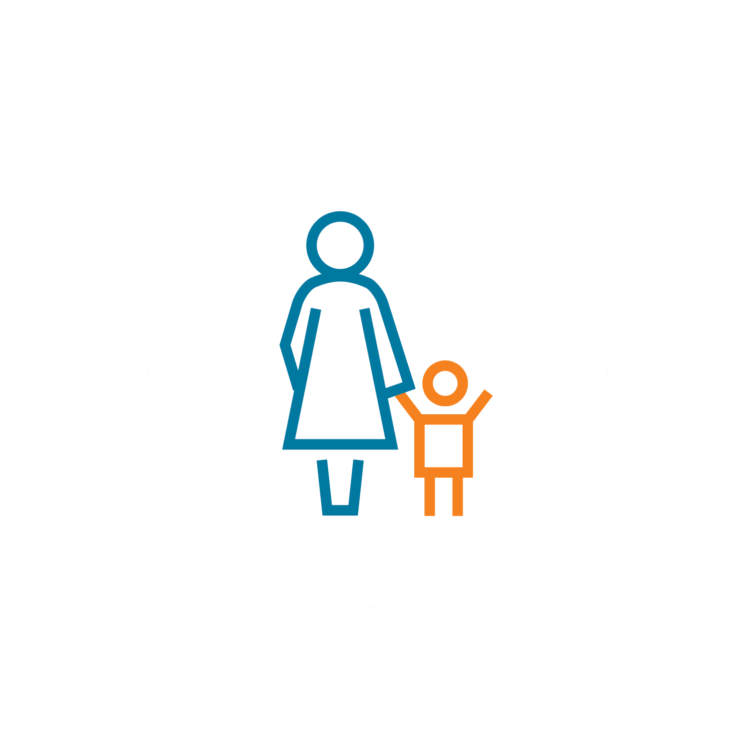 Adult with child icon