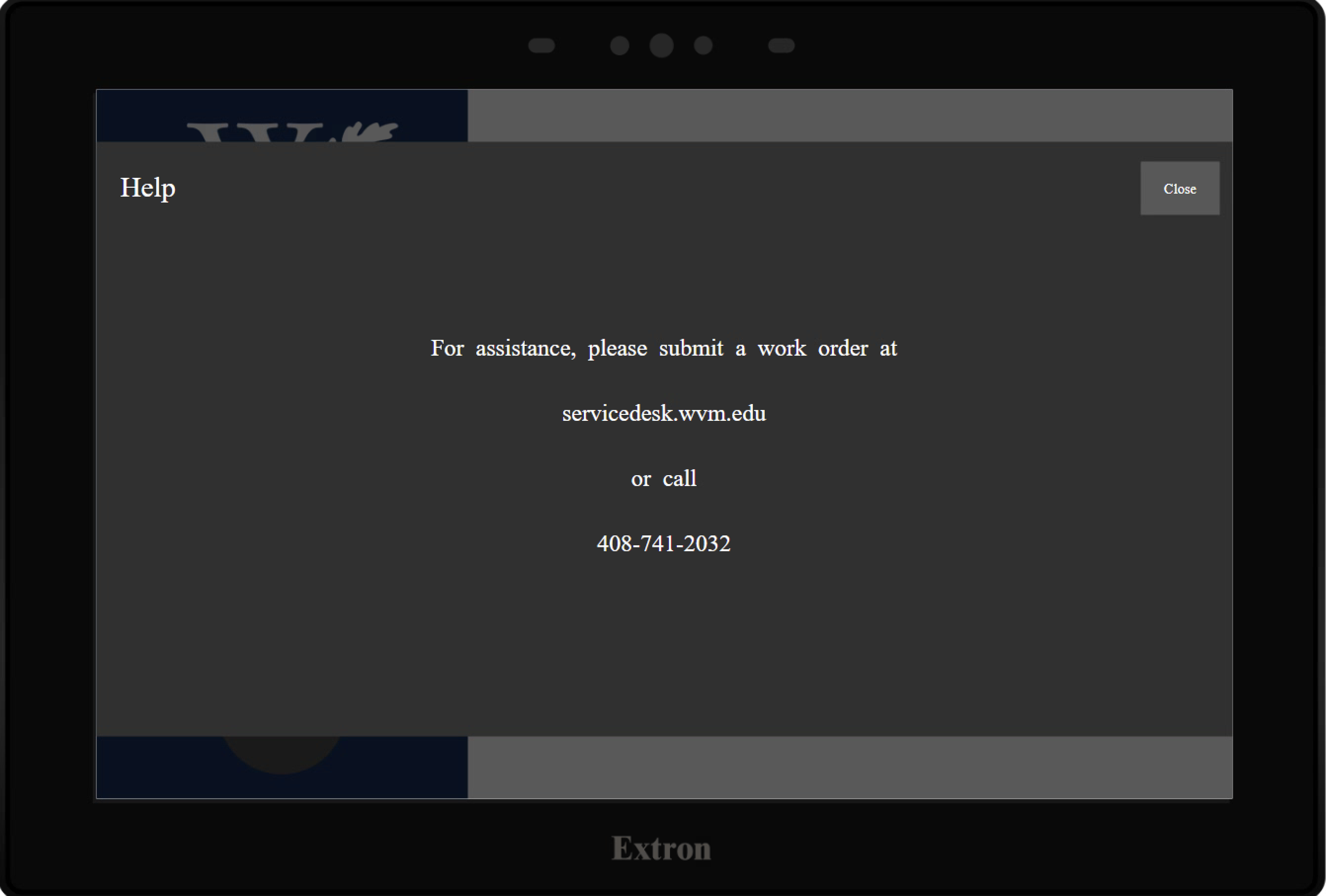 LRC 155 Help popup