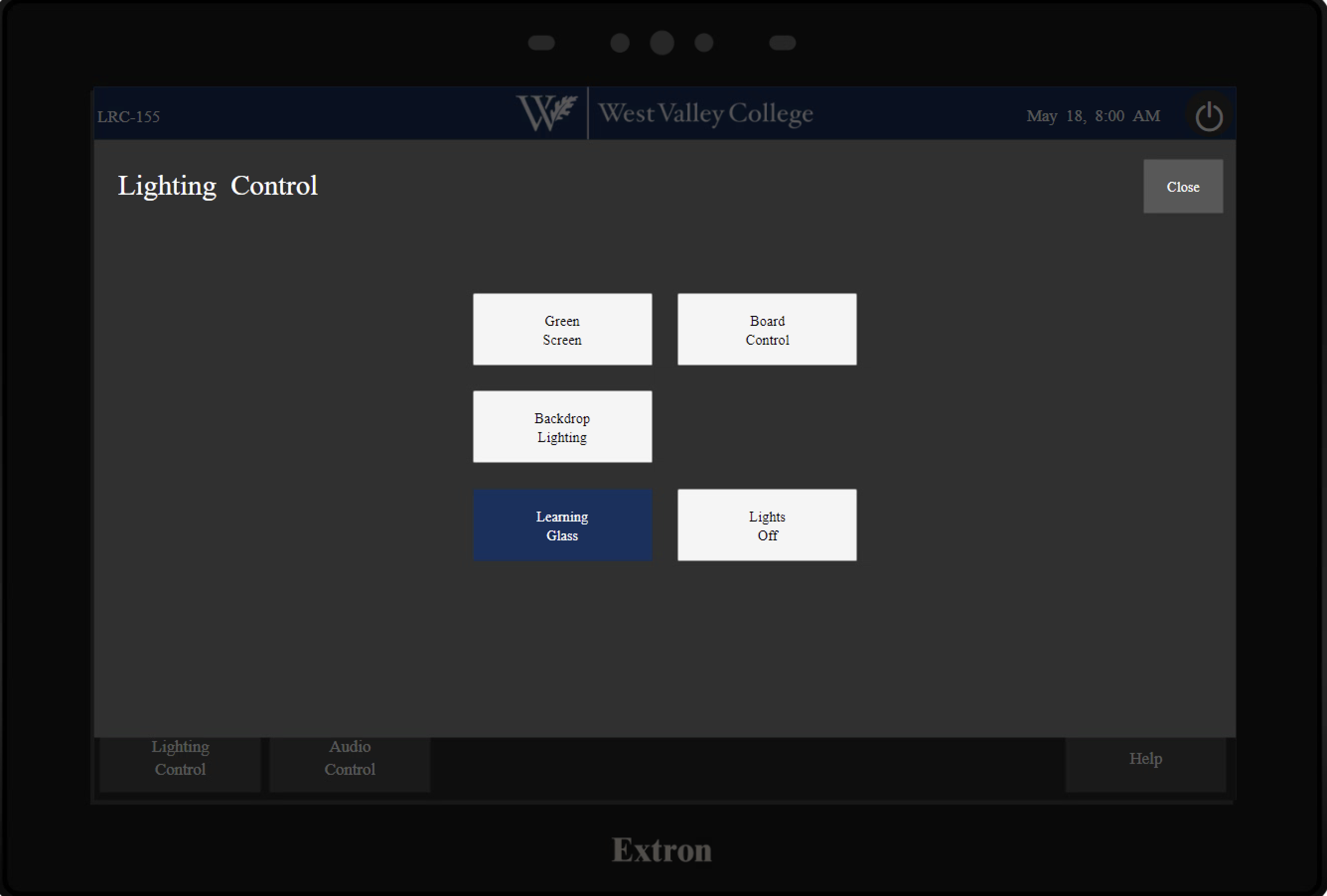 Lighting Control popup