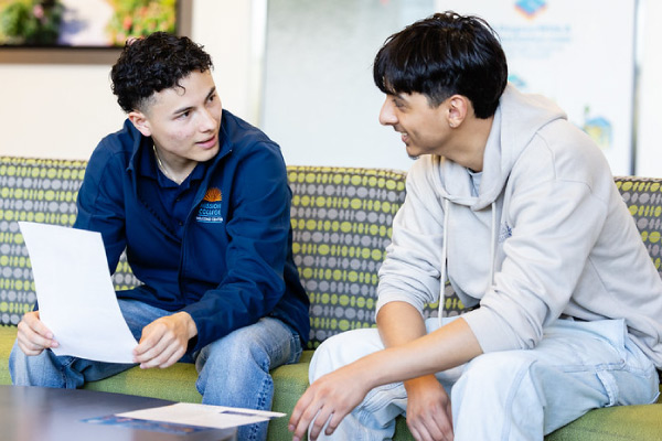 Student with advisor at Mission
