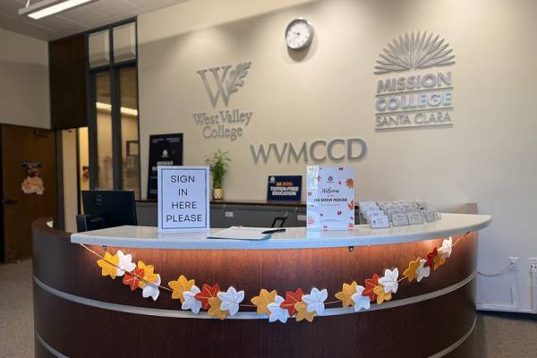 Human Resources front desk with fall decorations Human Resources front desk with fall decorations